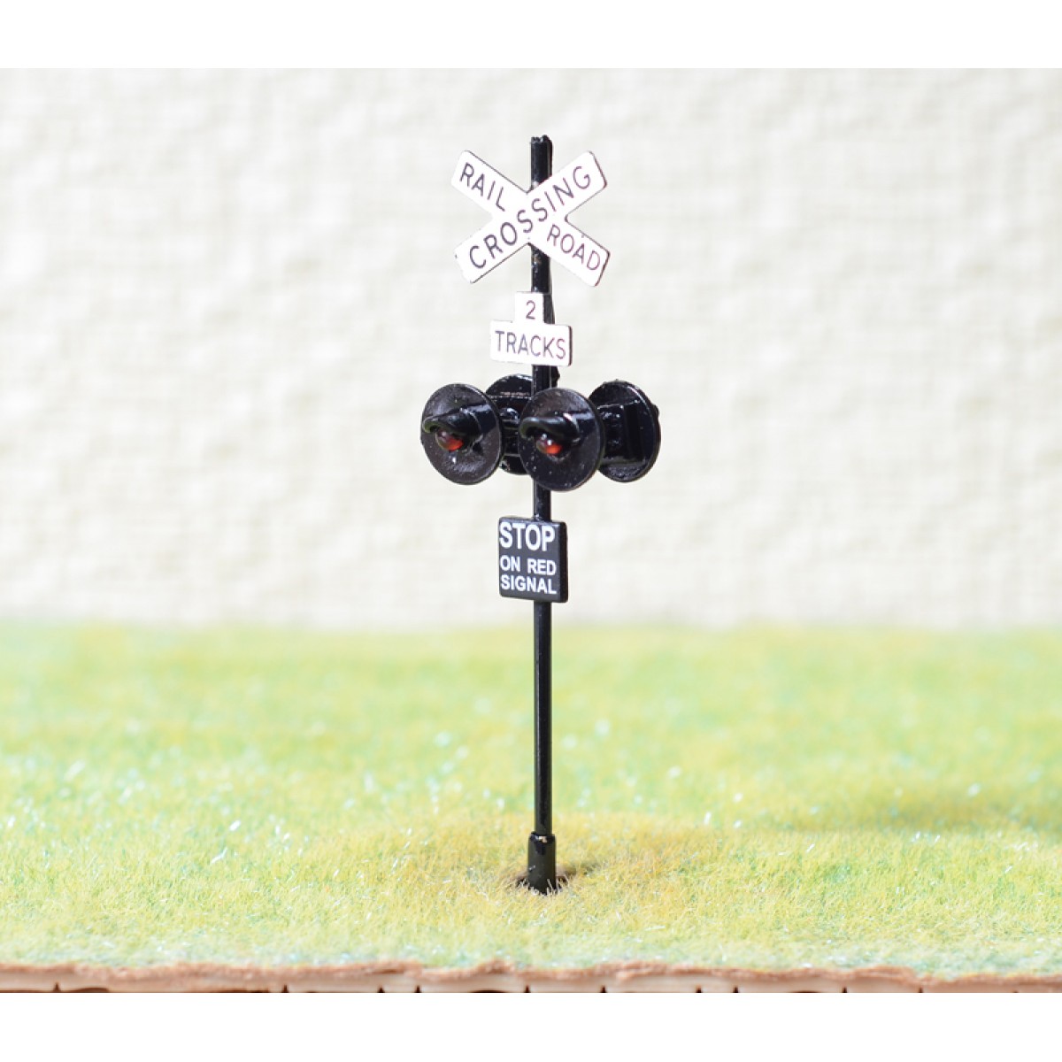 1 x OO / HO scale railroad crossing signal LED made 4 target faces black #2BL4X